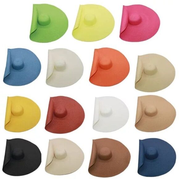 Oversized Floppy Straw Hat Available in 8 Colors main image 11